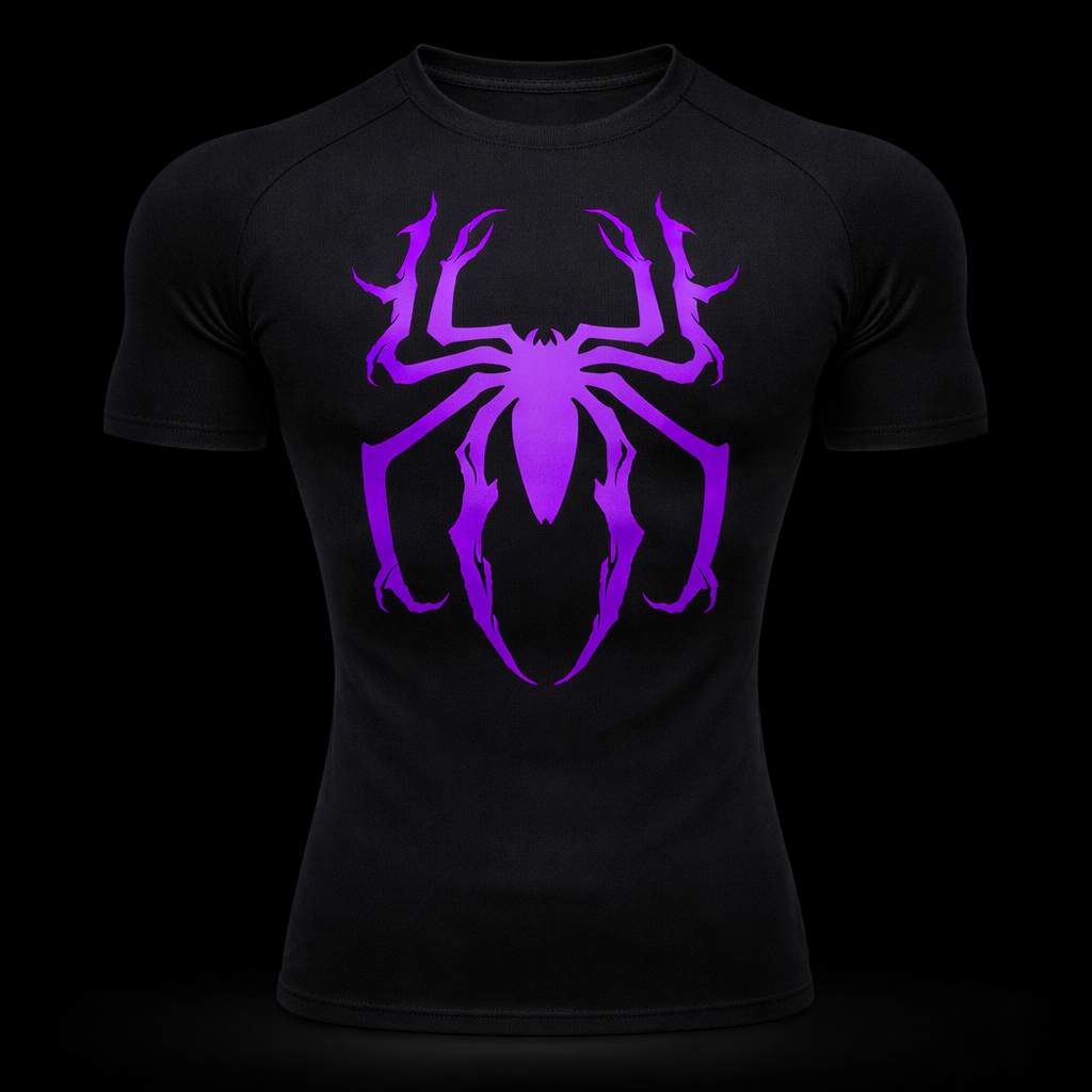 Purple Spider Gym Compression – Athletic Fit | MAZENTIH