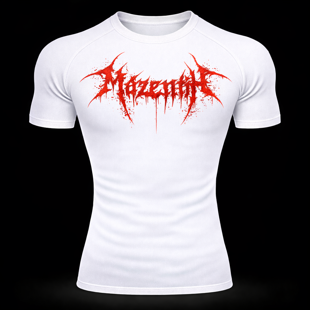 Red Scribble Compression – Athletic Fit | MAZENTIH
