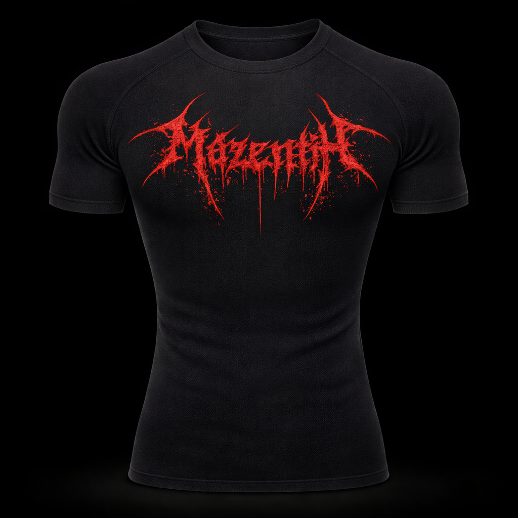 Red Scribble Compression – Athletic Fit | MAZENTIH
