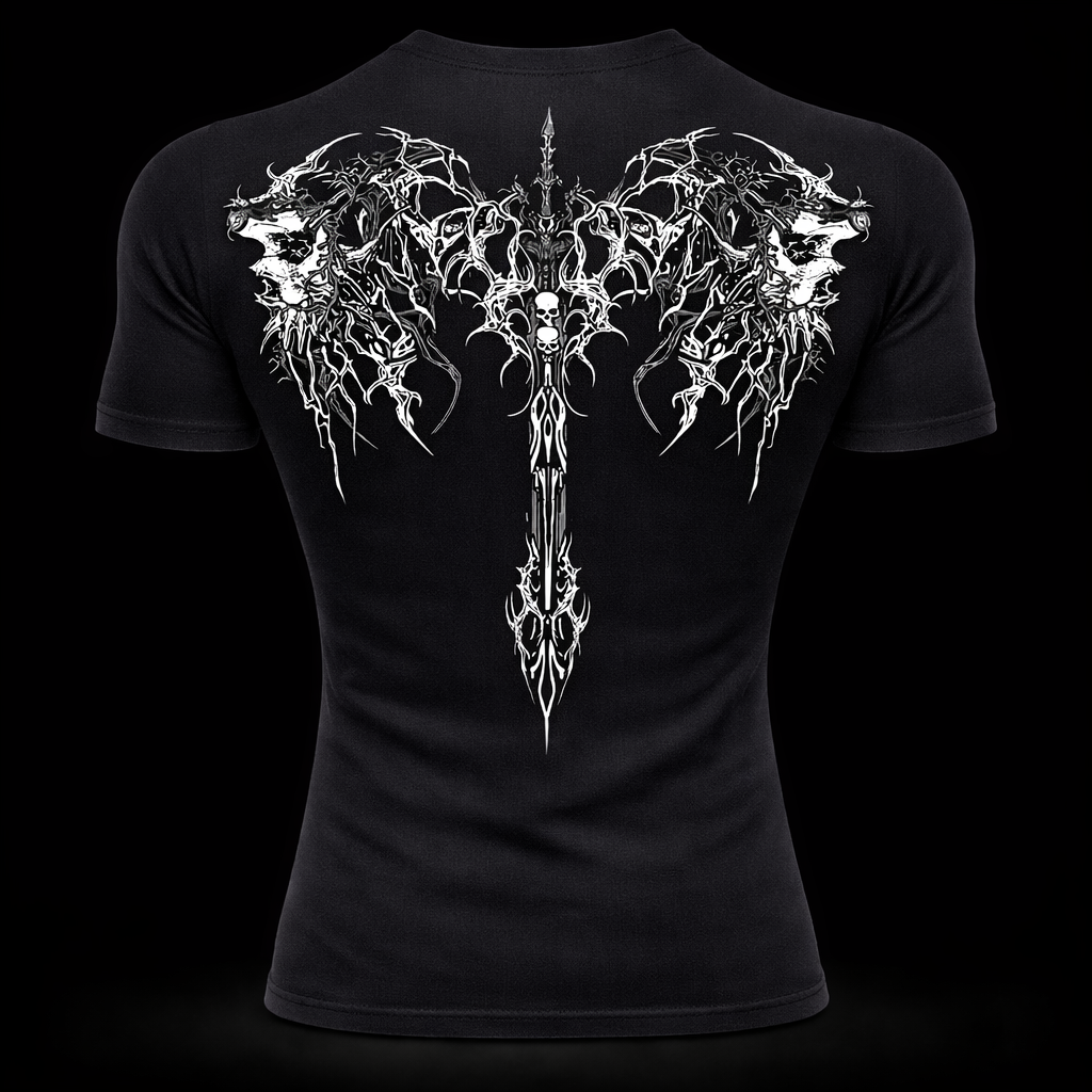 Black Ritual Compression Shirt – Dark Athletic Fit | MAZENTIH