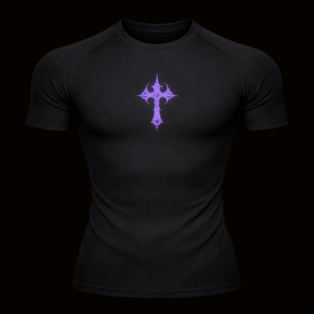 Cursed Sigil Compression Shirt – Athletic Fit | MAZENTIH