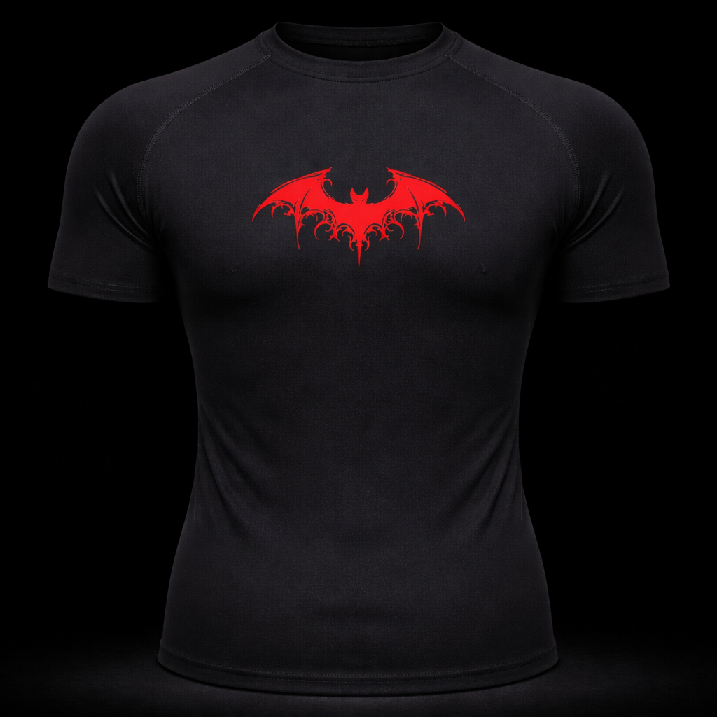 Red Bat Compression Shirt – Athletic Fit | MAZENTIH