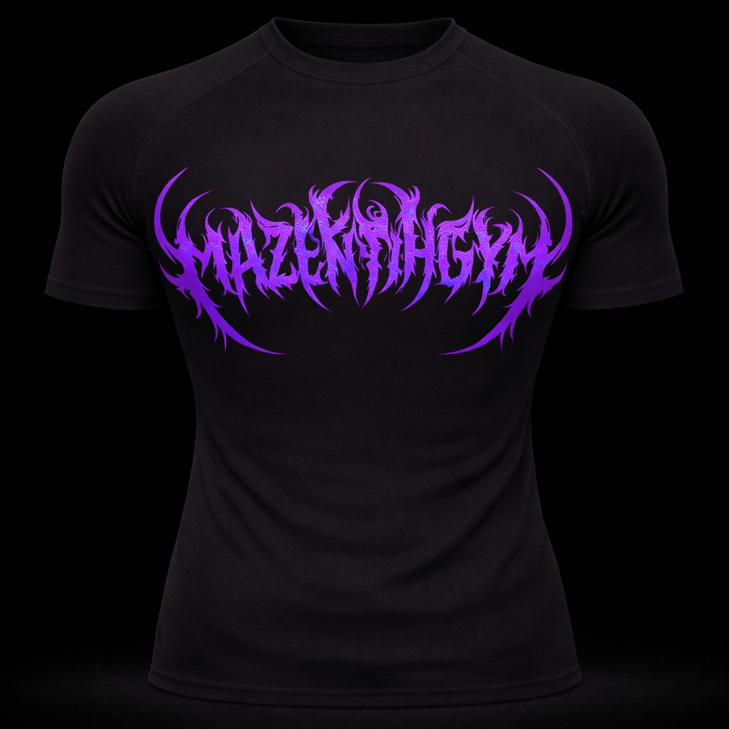 Purple Scribble Compression – Athletic Fit | MAZENTIH