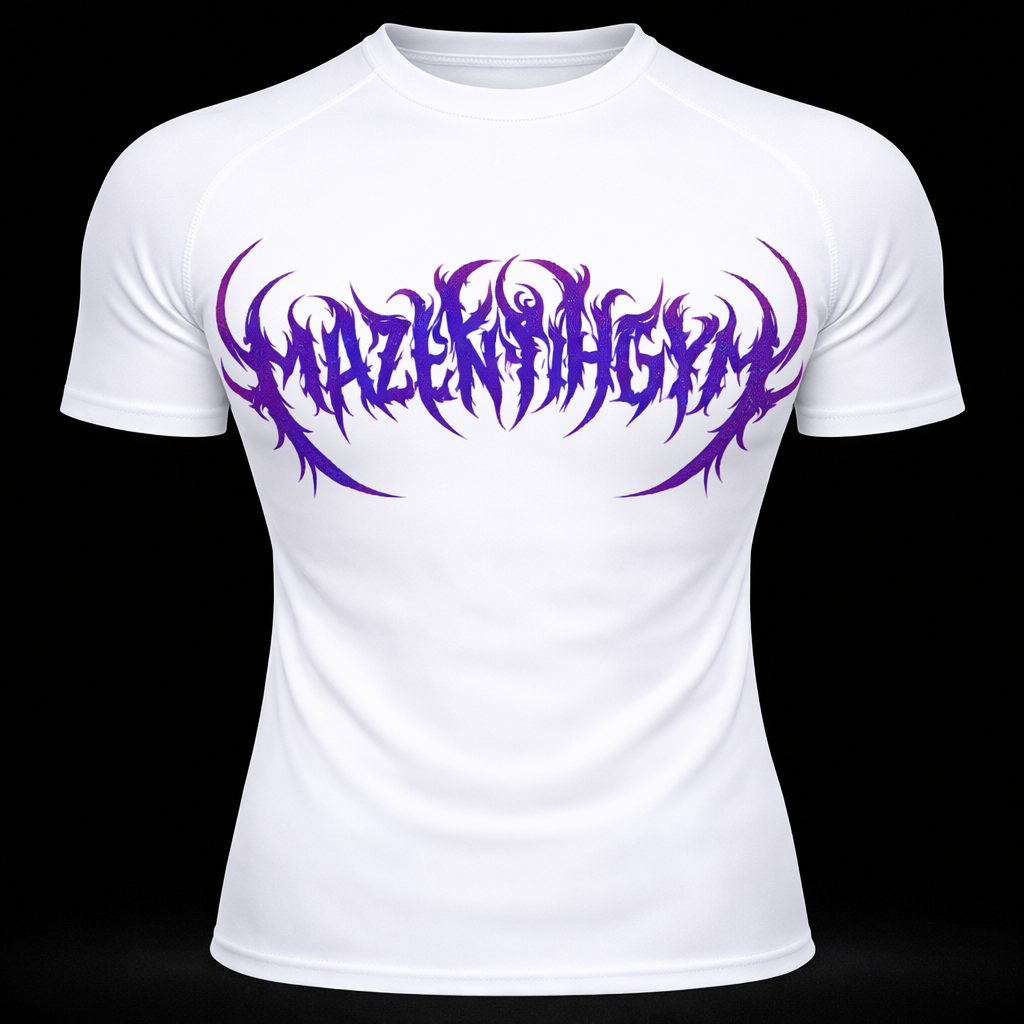 Purple Scribble Compression – Athletic Fit | MAZENTIH