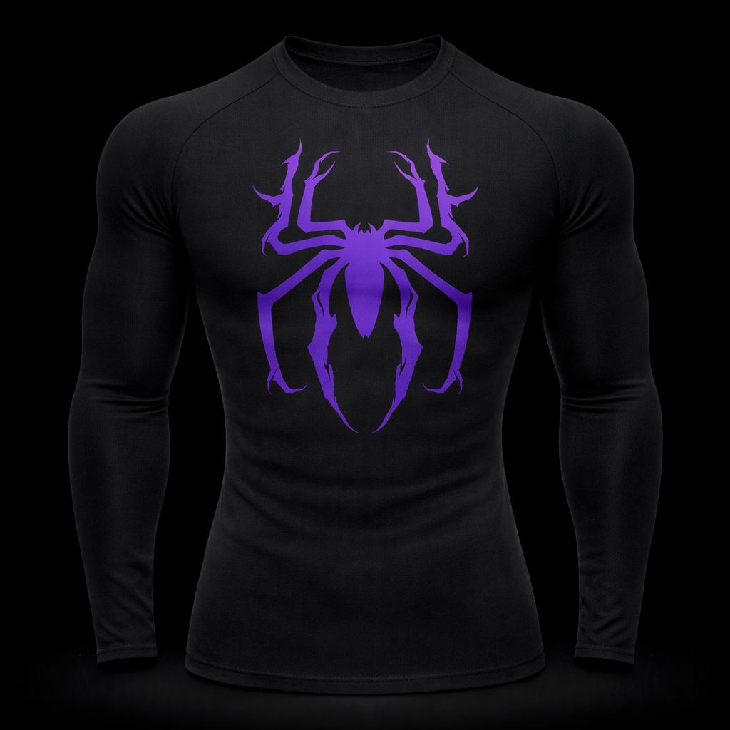 Purple Spider Gym Compression – Athletic Fit | MAZENTIH