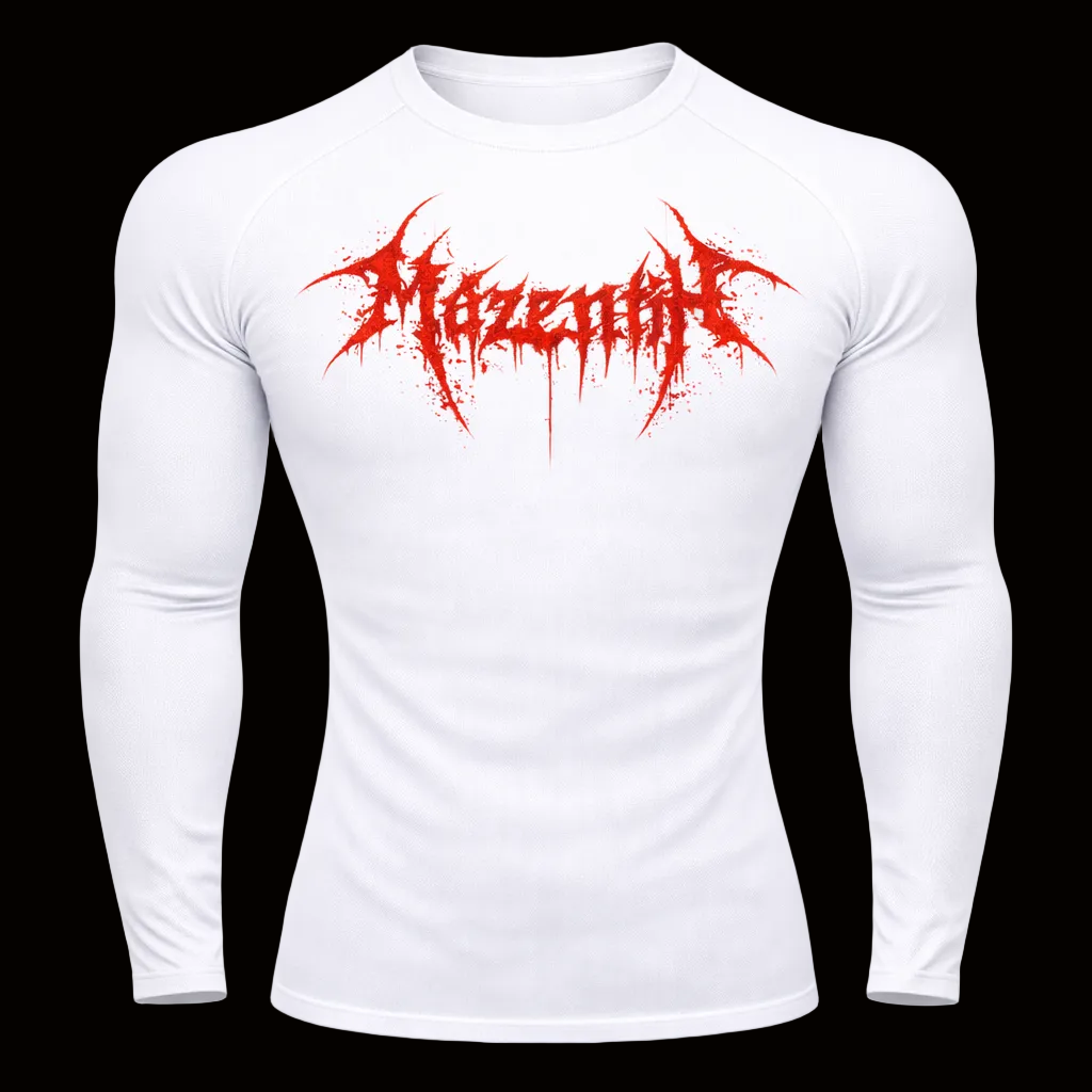 Red Scribble Compression – Athletic Fit | MAZENTIH