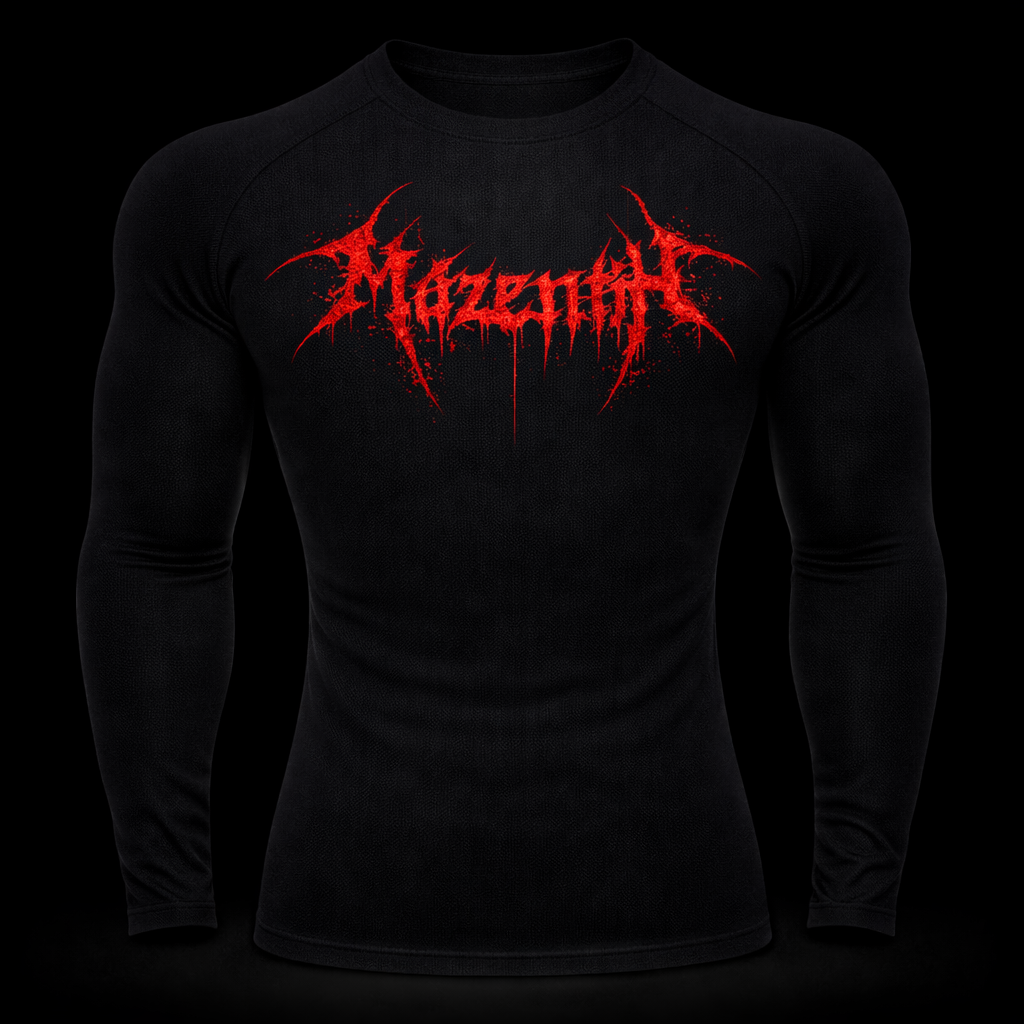 Red Scribble Compression – Athletic Fit | MAZENTIH