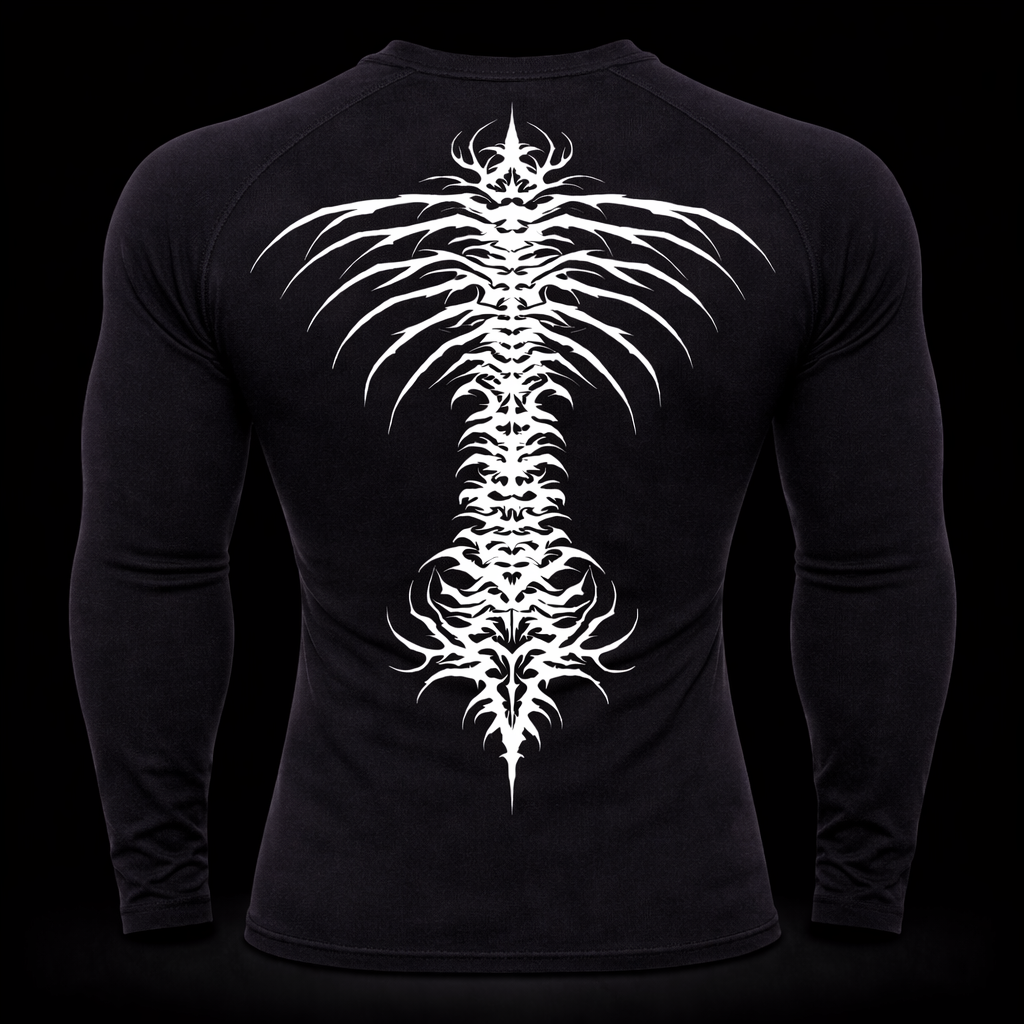 Spine Metal Gym Compression – Dark Athletic Fit | MAZENTIH