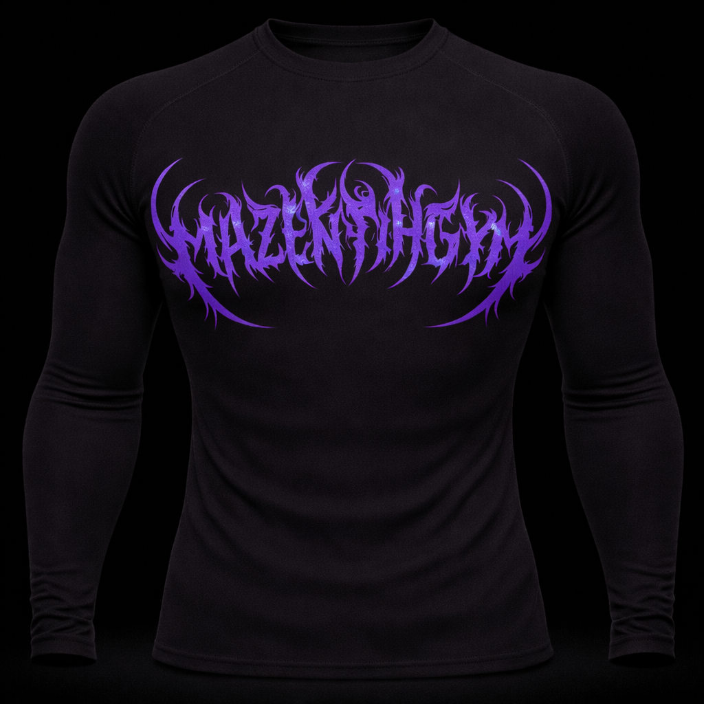 Purple Scribble Compression – Athletic Fit | MAZENTIH