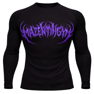 Purple Scribble Compression – Athletic Fit | MAZENTIH