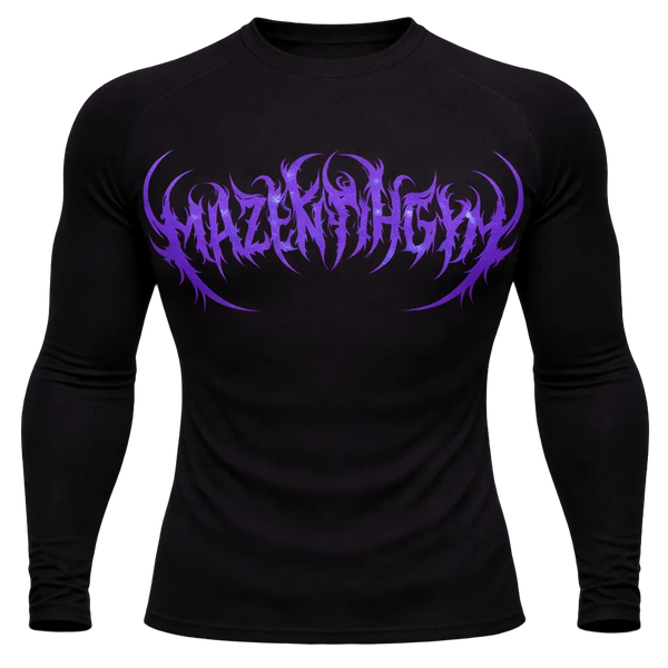 Purple Scribble Compression – Athletic Fit | MAZENTIH
