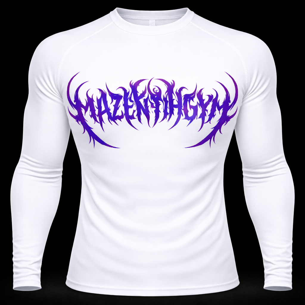 Purple Scribble Compression – Athletic Fit | MAZENTIH
