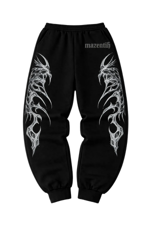 Red & Grey Flame Gym Jogger Pants | MAZENTIH