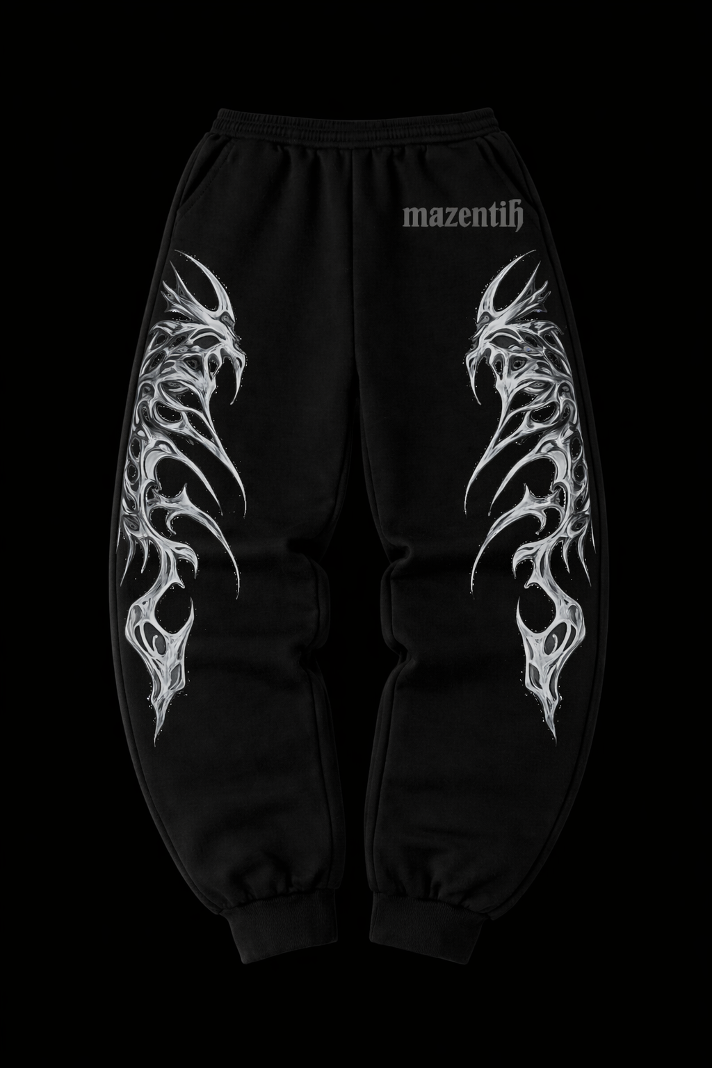 Red & Grey Flame Gym Jogger Pants | MAZENTIH