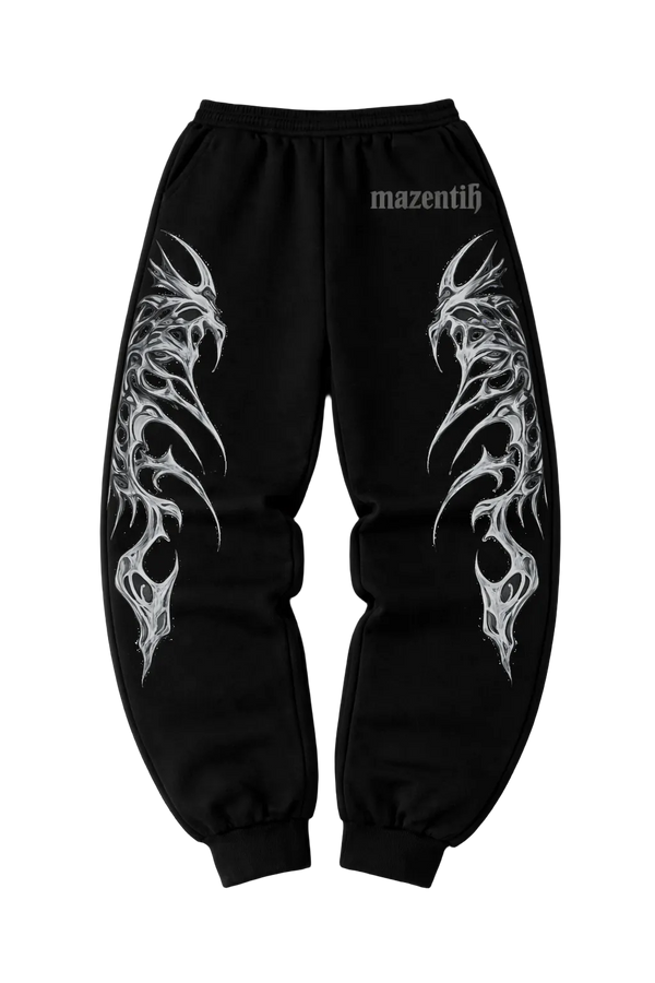 Red & Grey Flame Gym Jogger Pants | MAZENTIH