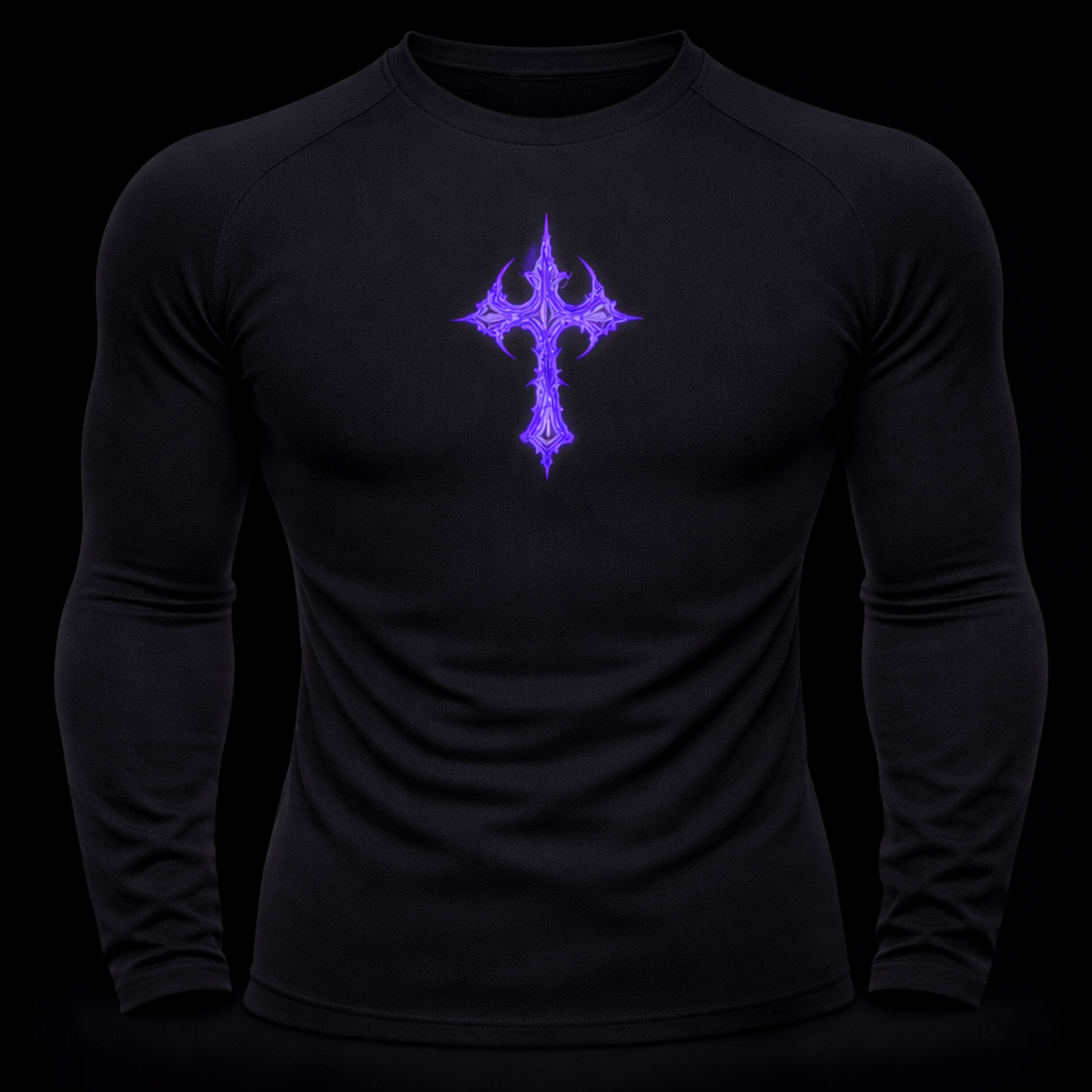 Cursed Sigil Compression Shirt – Athletic Fit | MAZENTIH