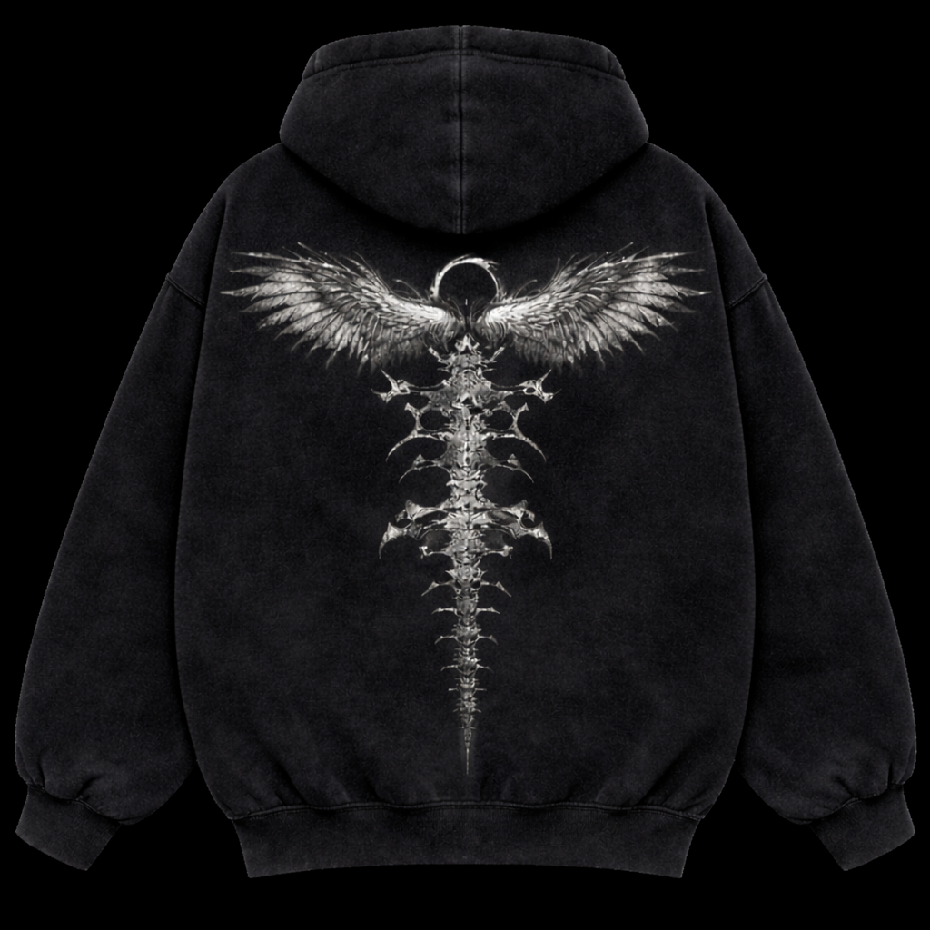 Fallen Angel Vintage Hoodie – Athletic Fit |MAZENTIH