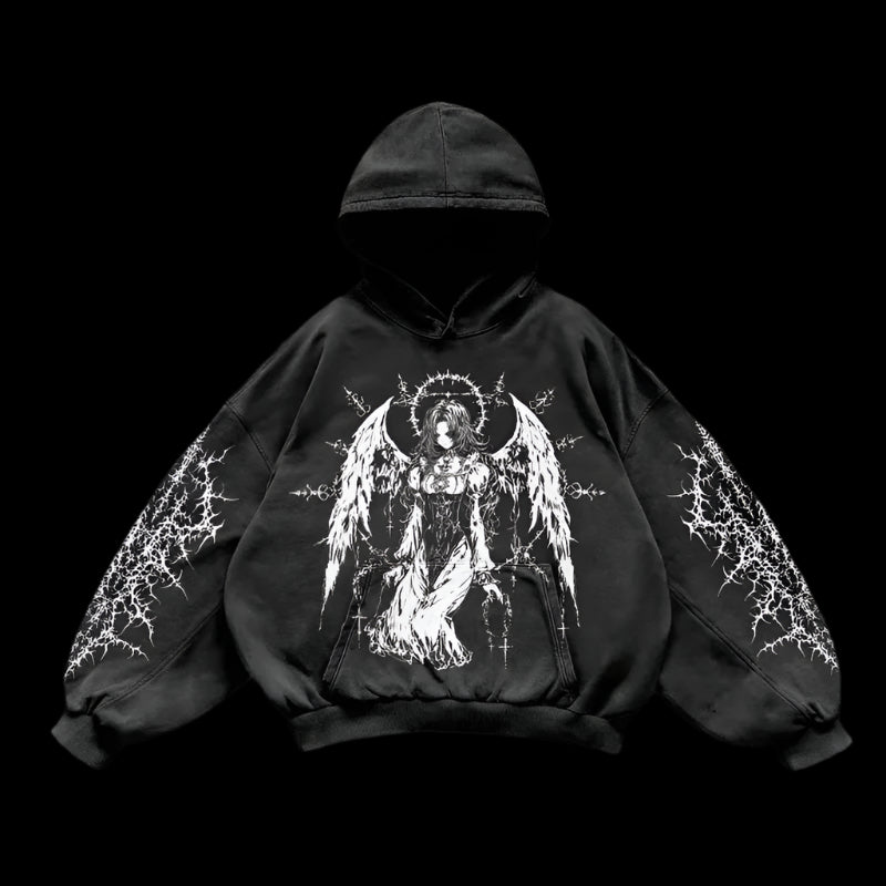 Angel of Ruin – Gothic Oversized Hoodie