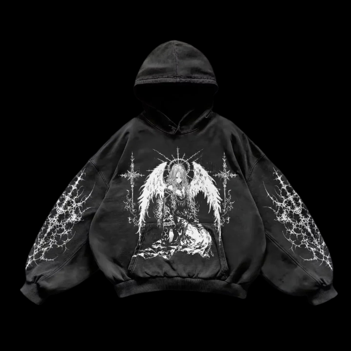 Angel of Ruin – Gothic Oversized Hoodie