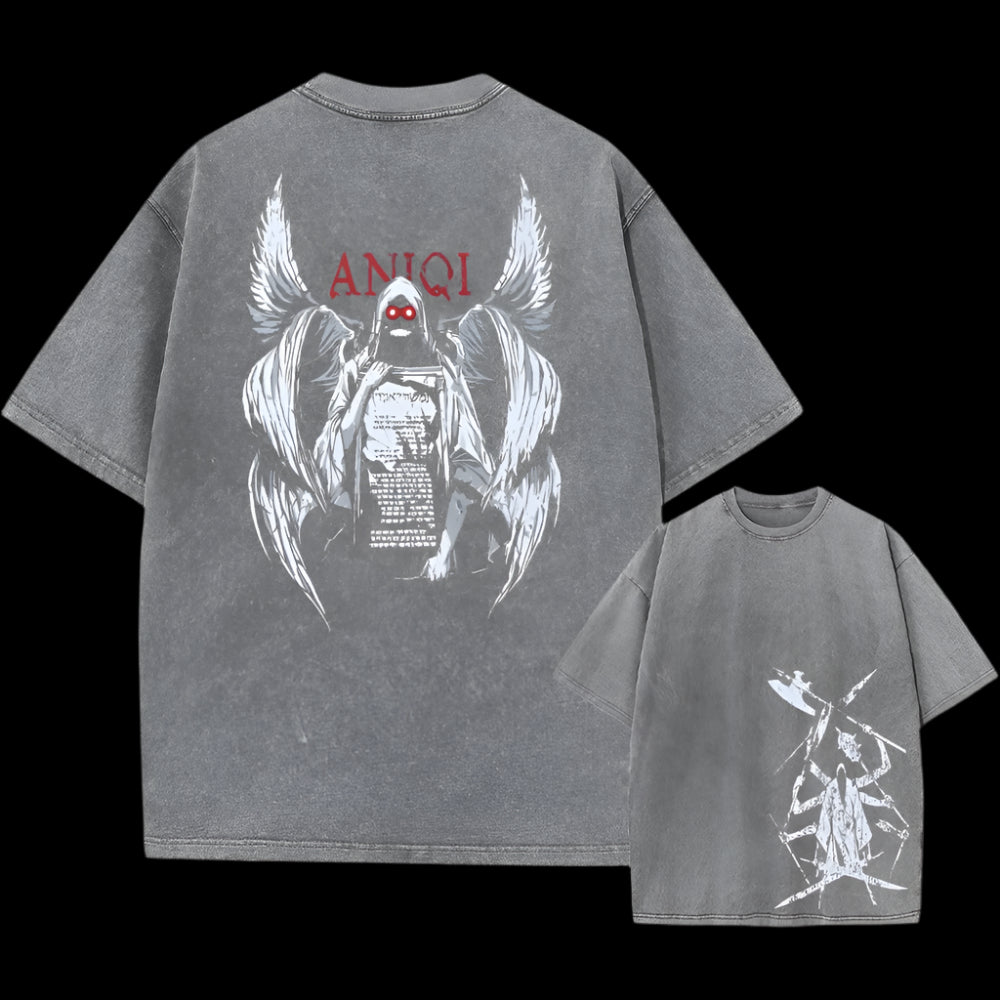 ANIQI - Fallen Wings Oversized Vintage T-shirts