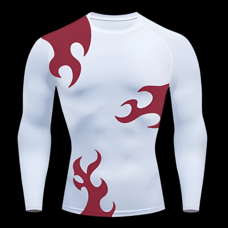 Flame Surge Compression Shirt – Long Sleeve Gym Top