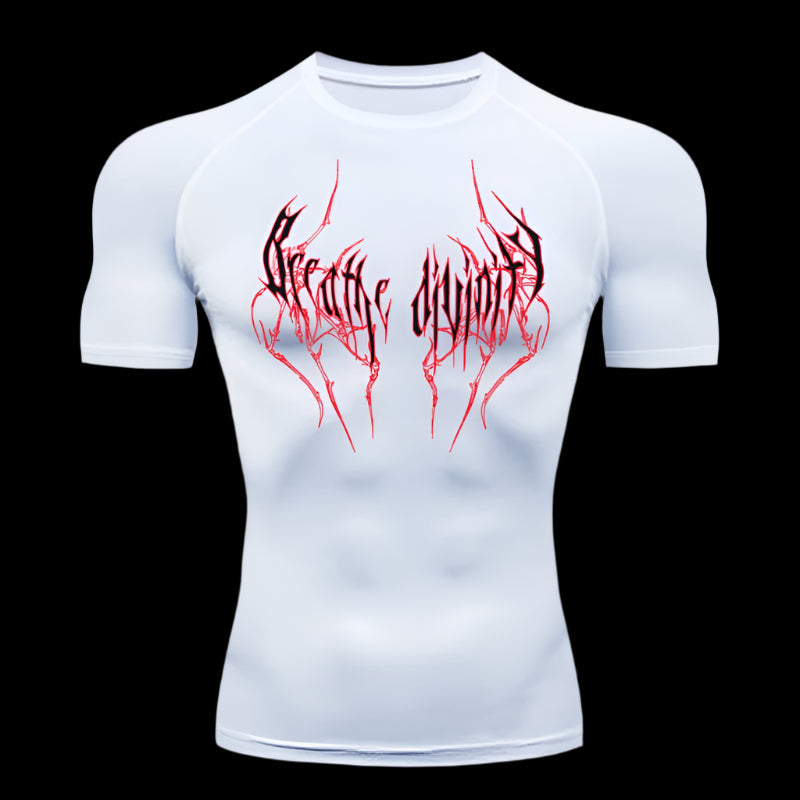 Bloodscript Compression Shirt – Dark Lettering