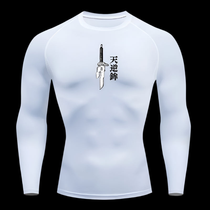 Silence. Strength  Compression Long Sleeve Shirt – Dark Fighter Gymwear
