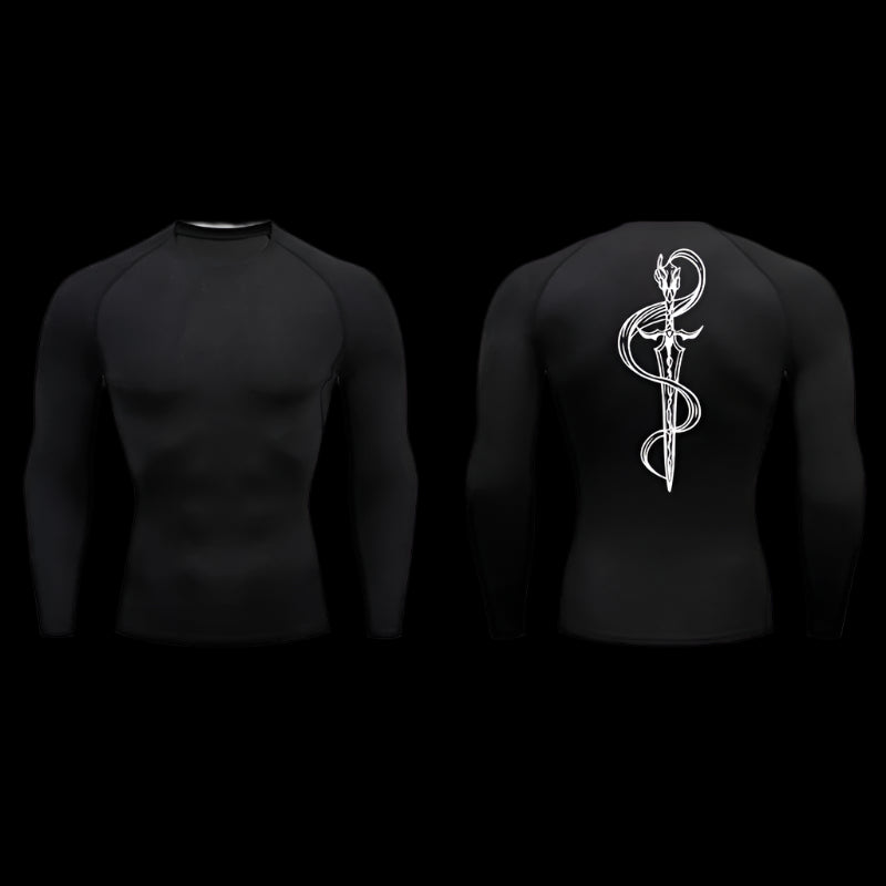 Serpent Blade Compression Shirt – Long Sleeve Gymwear