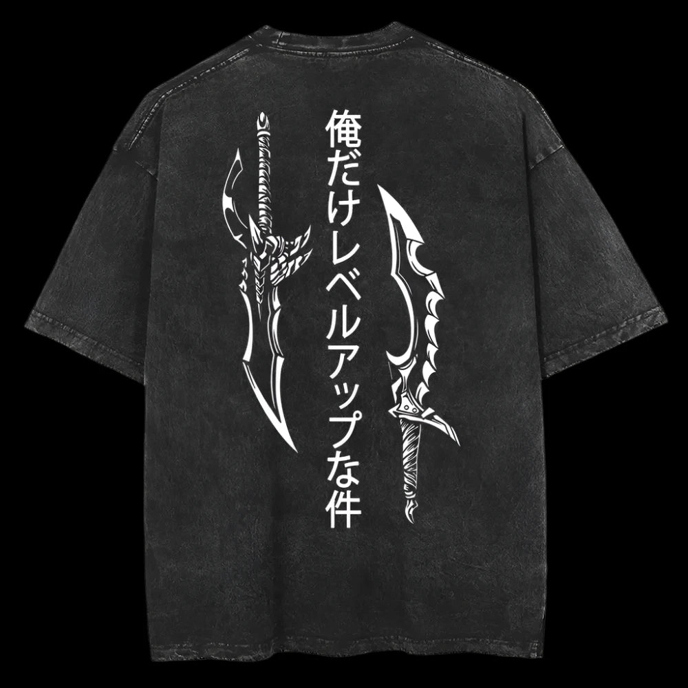 Shadow Blade Oversized T-Shirt – Japanese Vintage Style
