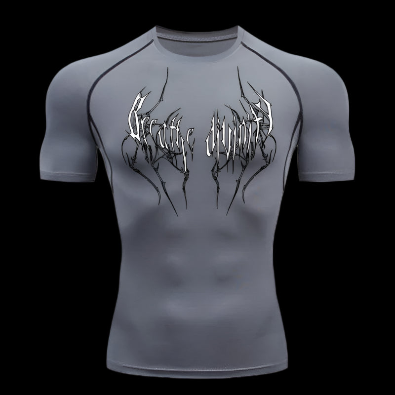 Bloodscript Compression Shirt – Dark Lettering