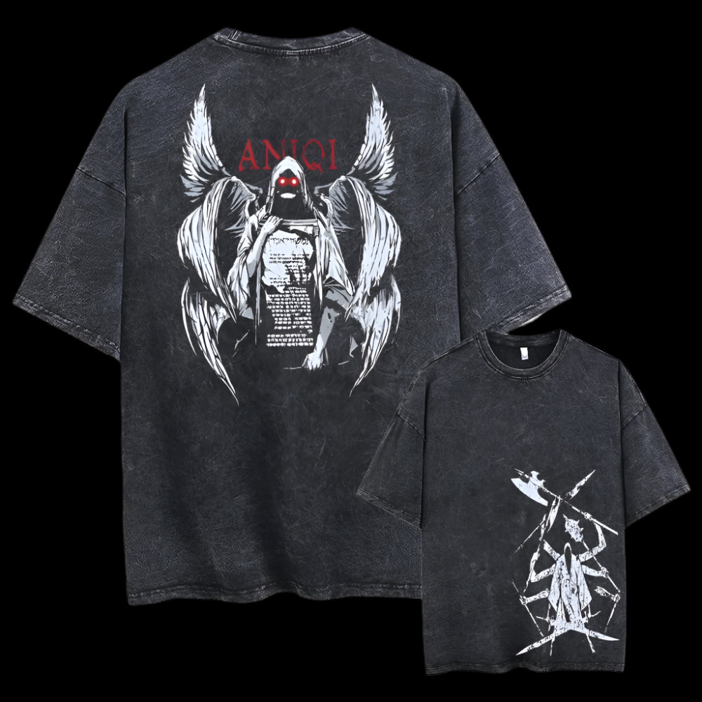 Fallen Wings Oversized T-Shirt – Dark Vintage Streetwear