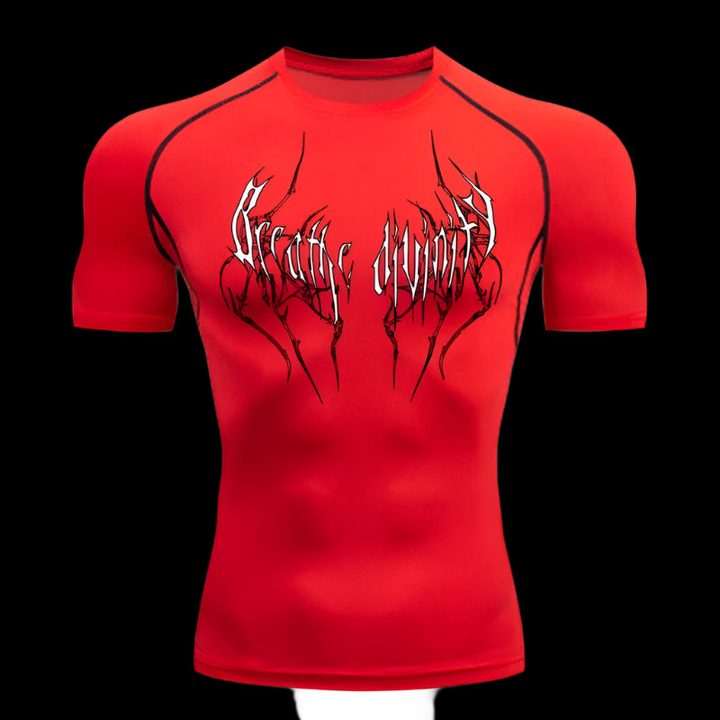 Bloodscript Compression Shirt – Dark Lettering