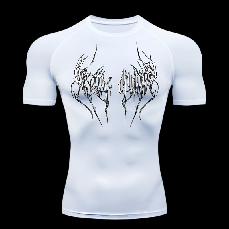 Bloodscript Compression Shirt – Dark Lettering