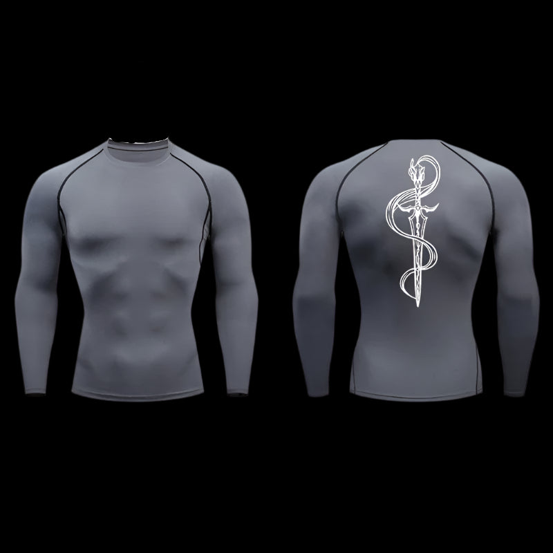 Serpent Blade Compression Shirt – Long Sleeve Gymwear