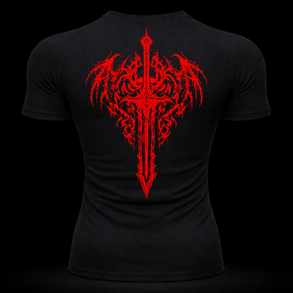 Crimson Blade Compression Shirt – Athletic Fit | MAZENTIH