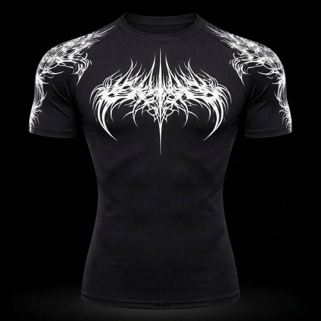 Dark Sigil Compression Shirt Athletic Fit | MAZENTIH