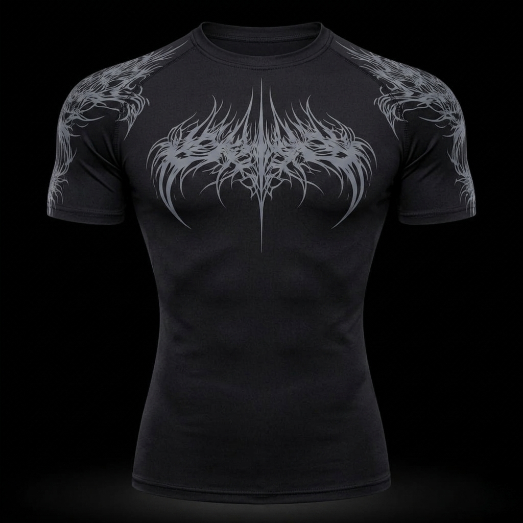 Dark Sigil Compression Shirt Athletic Fit | MAZENTIH