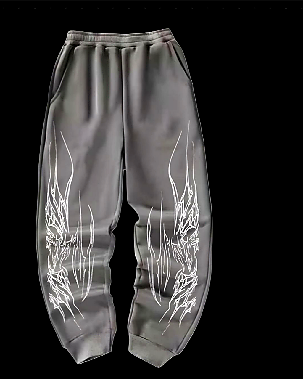 Shadow Thorns Pants – Oversized Tribal Gym Pants
