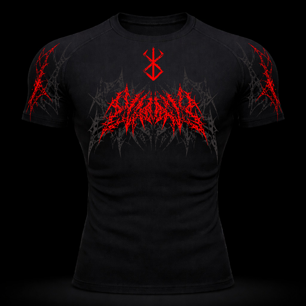 Dark Berserk Gym Compression Shirt – Athletic Fit | MAZENTIH