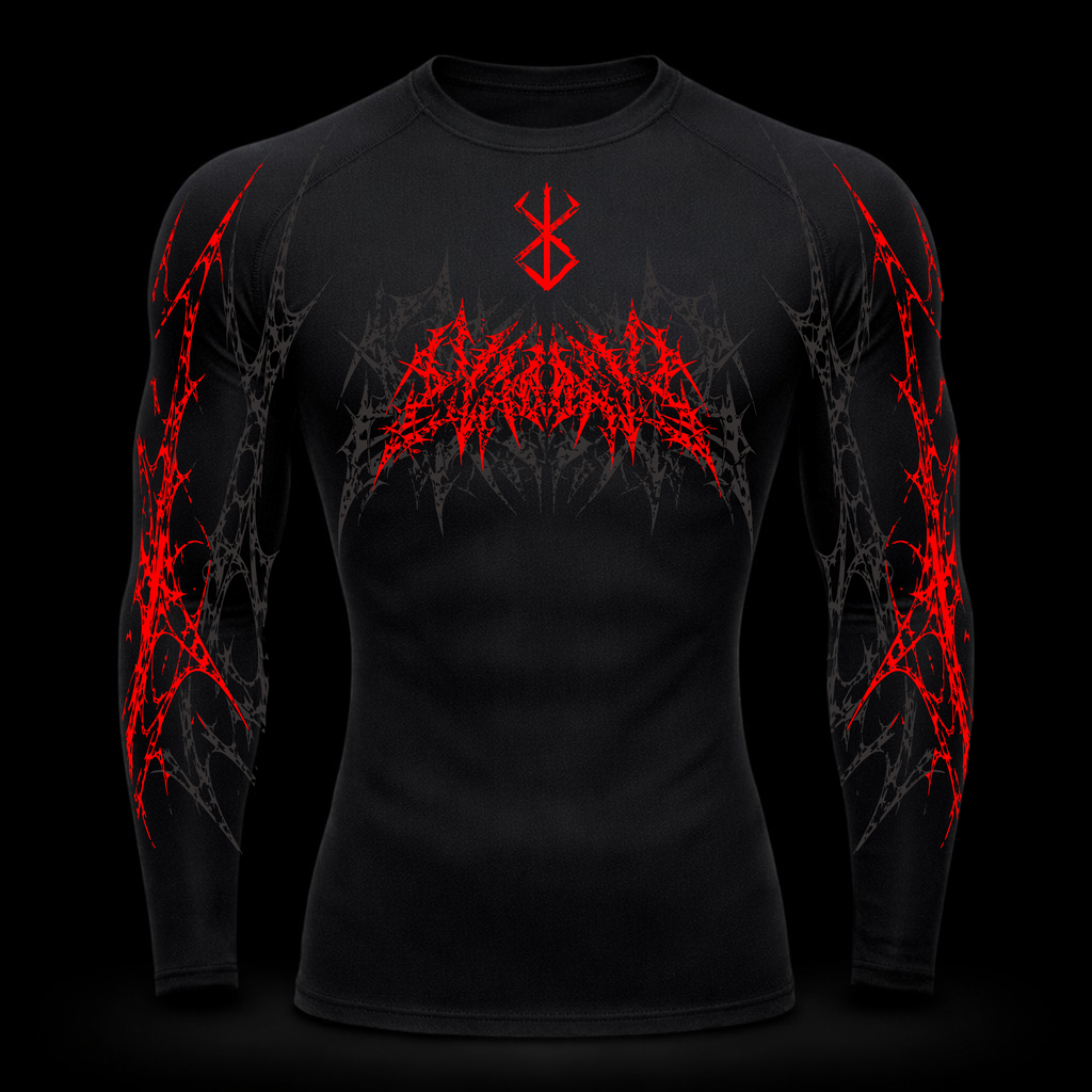Dark Berserk Compression Long Sleeve – Athletic Fit | MAZENTIH