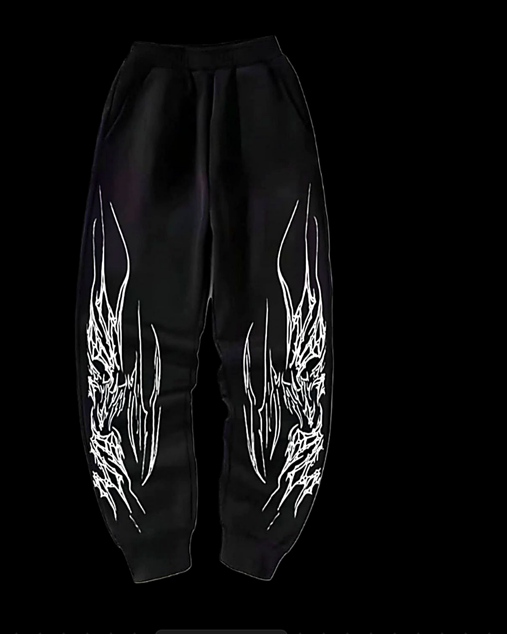 Shadow Thorns Pants – Oversized Tribal Gym Pants