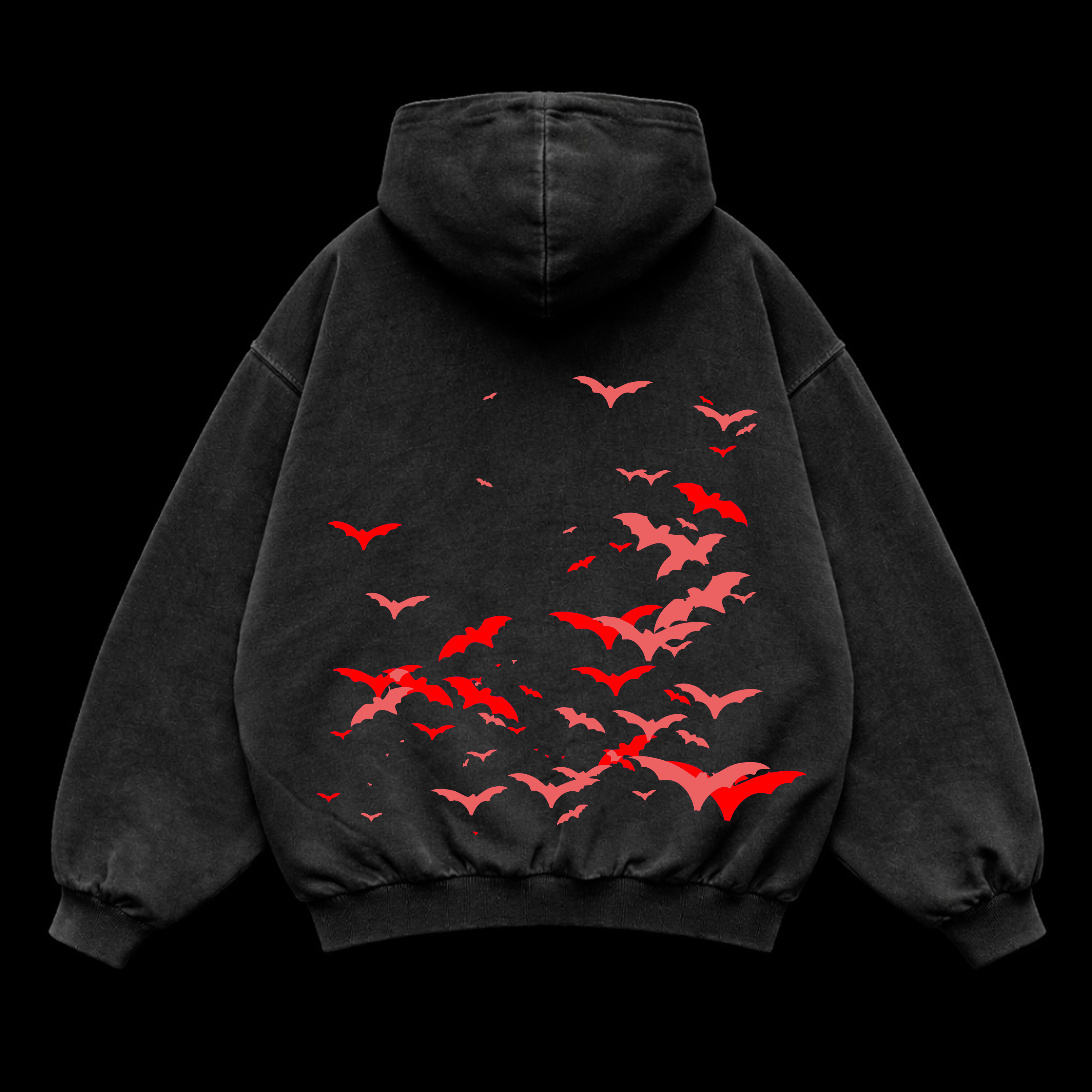 Night Wing Oversized vintage Hoodie – Athletic Fit |MAZENTIH