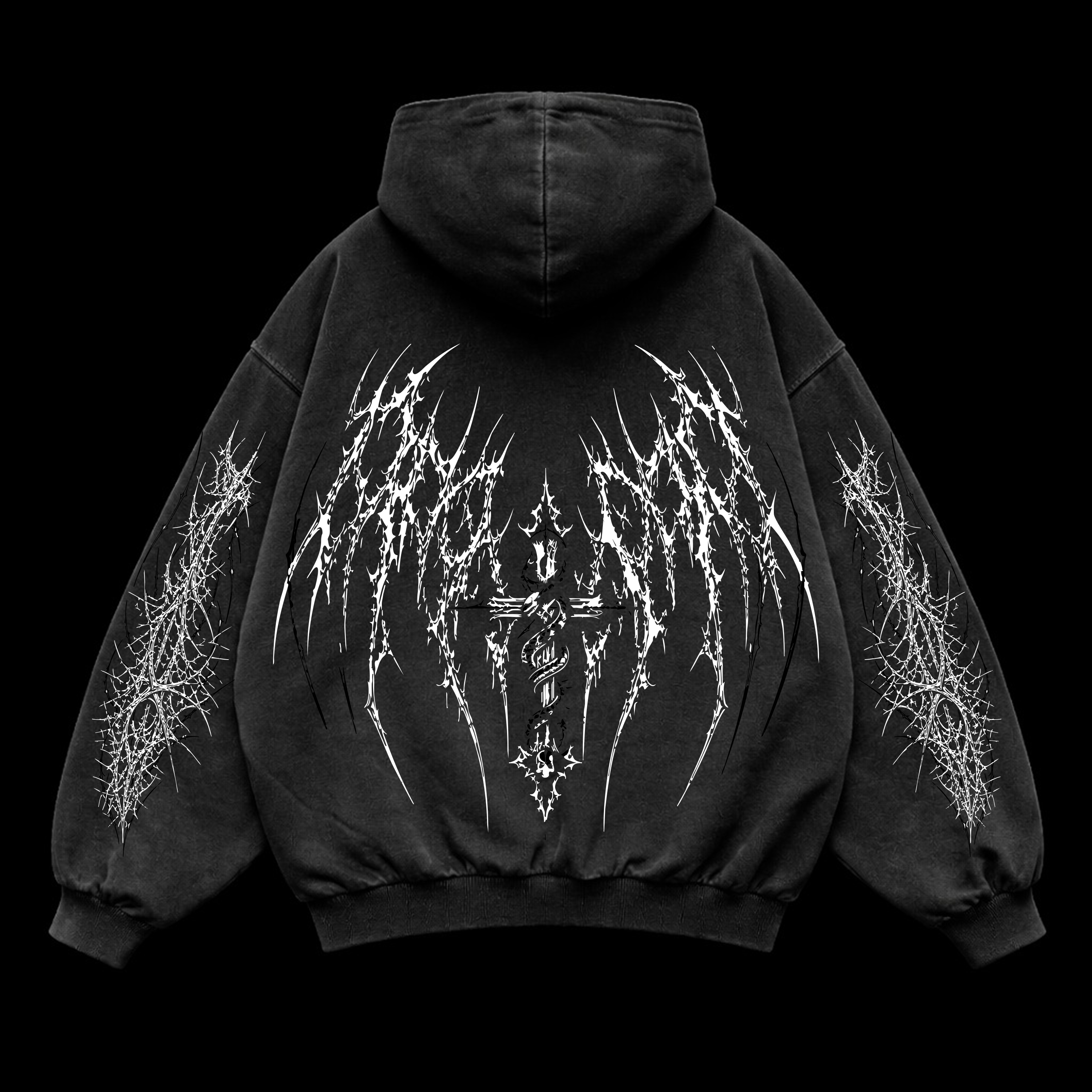 Crimson Chaos Oversized vintage Hoodie – Athletic Fit |MAZENTIH