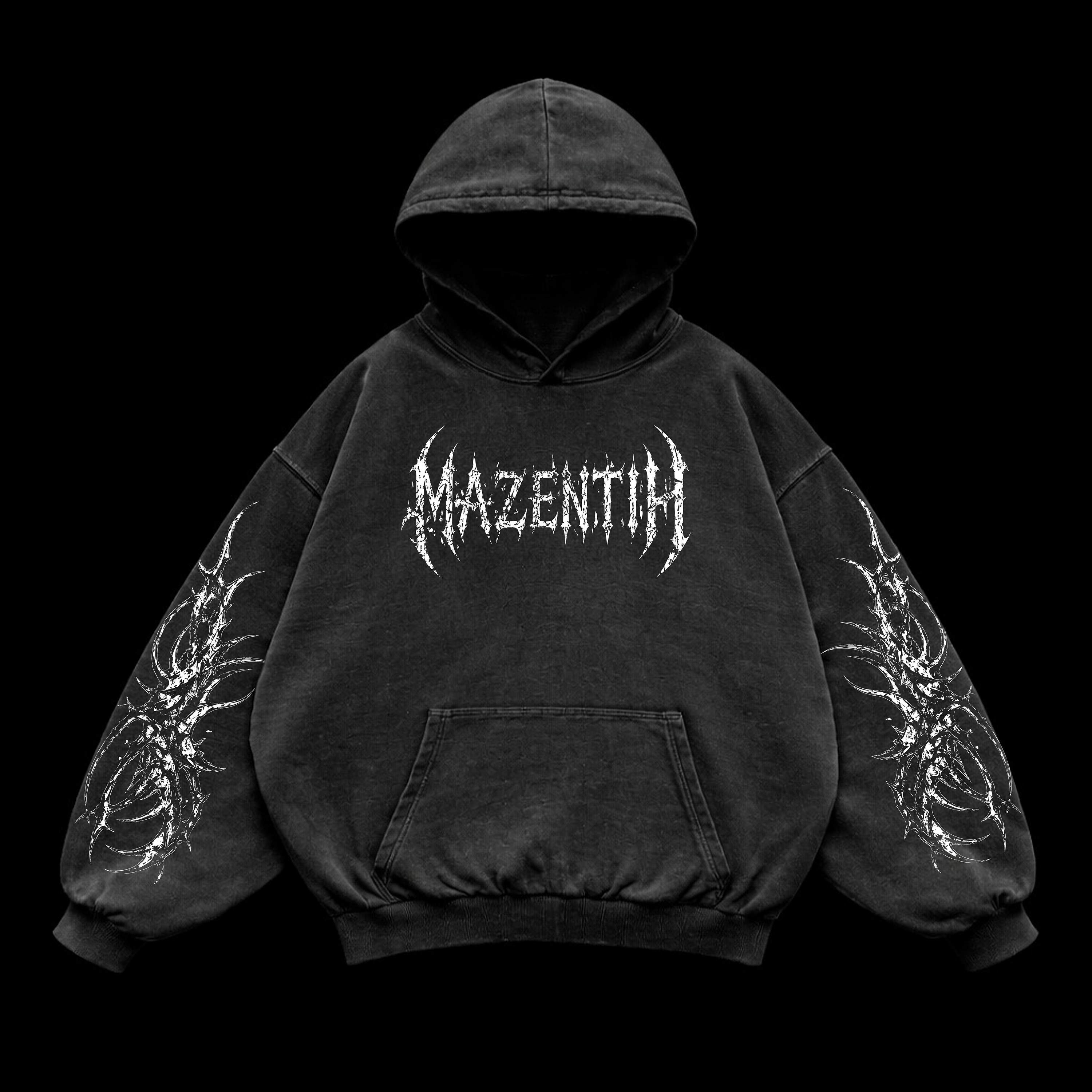 Chaos Oversized vintage Hoodie – Athletic Fit |MAZENTIH