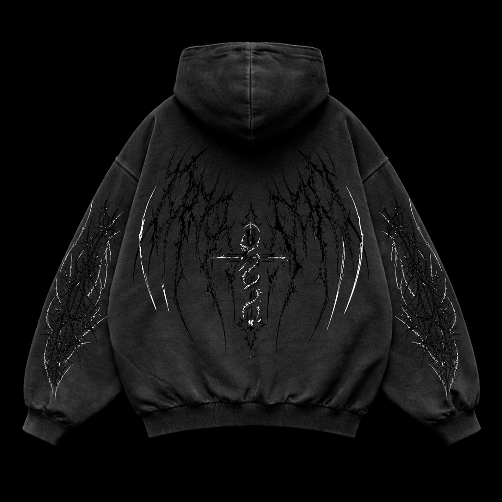Crimson Chaos Oversized vintage Hoodie – Athletic Fit |MAZENTIH