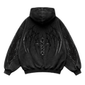 Crimson Chaos Oversized vintage Hoodie – Athletic Fit |MAZENTIH