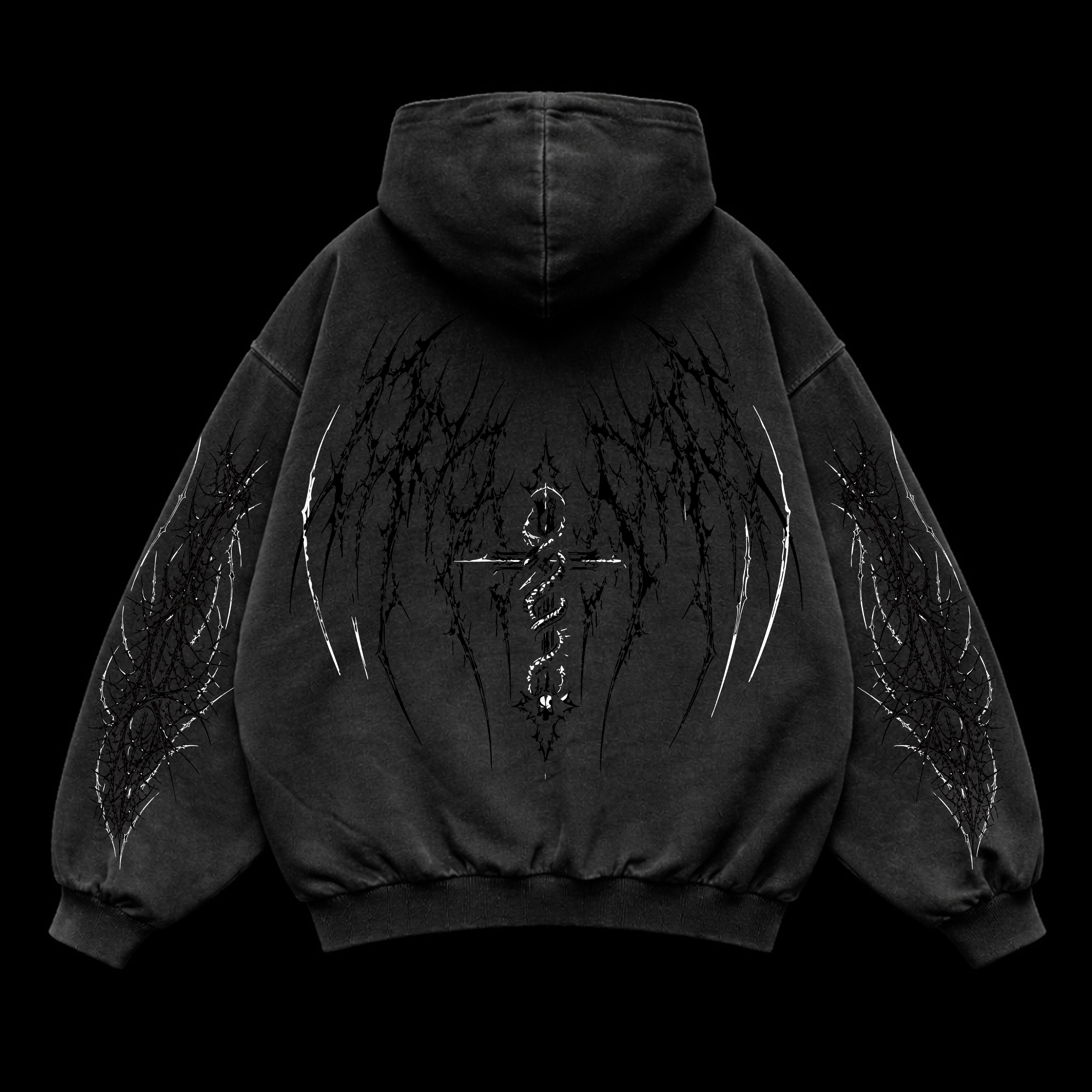 Crimson Chaos Oversized vintage Hoodie – Athletic Fit |MAZENTIH