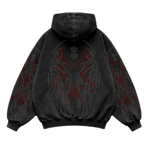 Dark Berserk Oversized vintage Hoodie – Athletic Fit |MAZENTIH