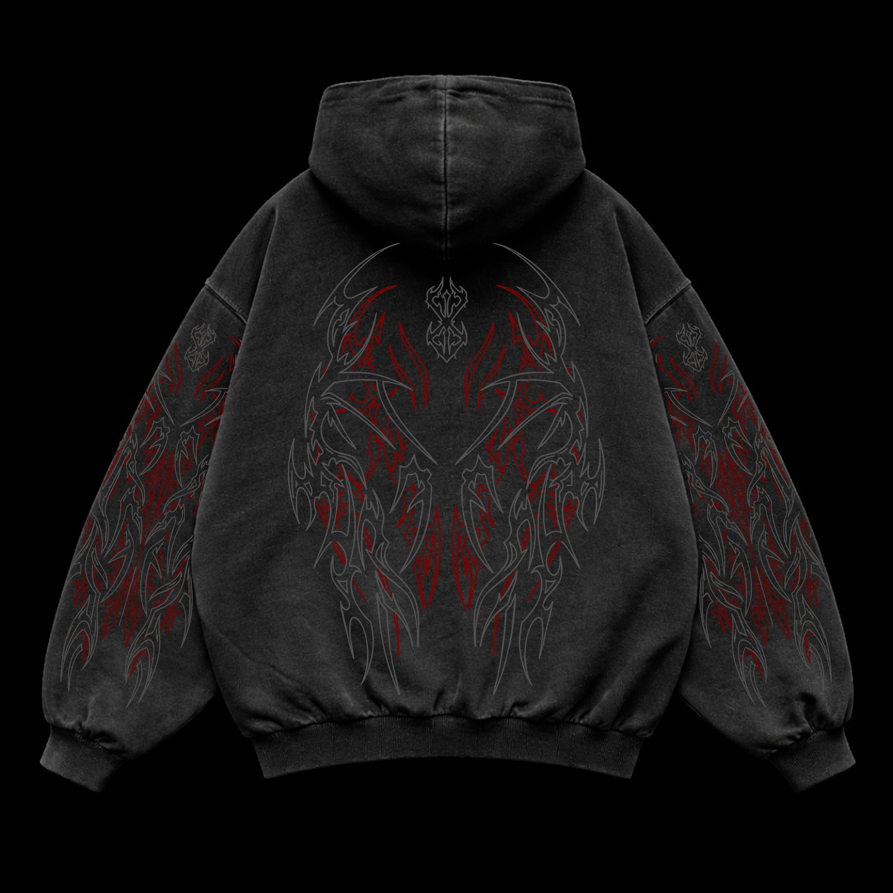 Dark Berserk Oversized vintage Hoodie – Athletic Fit |MAZENTIH
