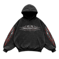 Dark Red Shadow Oversized vintage Hoodie – Athletic Fit |MAZENTIH